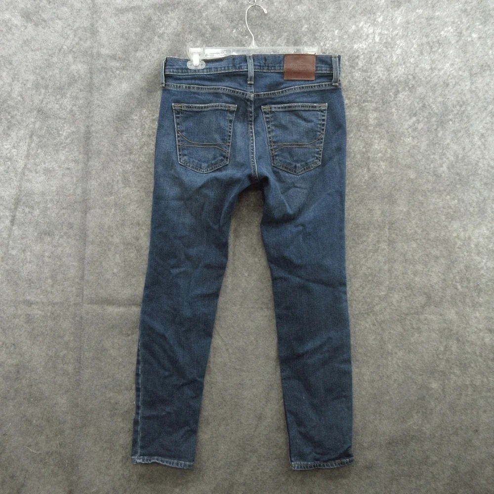 Hollister Epic Flex Men's Skinny Jeans Size 30x29 Blue Denim Cotton Distressed
